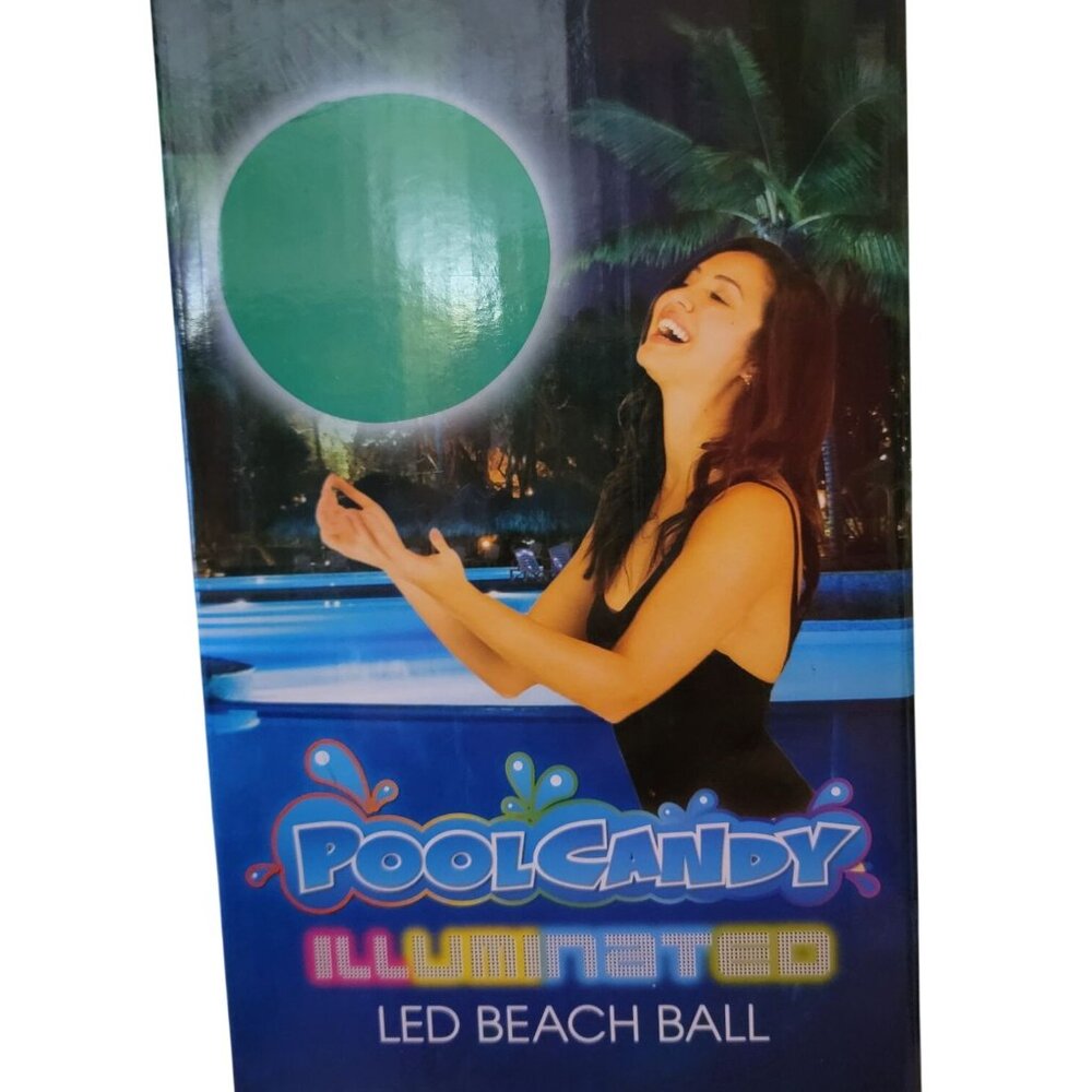 ✅ PoolCandy Illuminated LED Beach Ball – NEW in Box